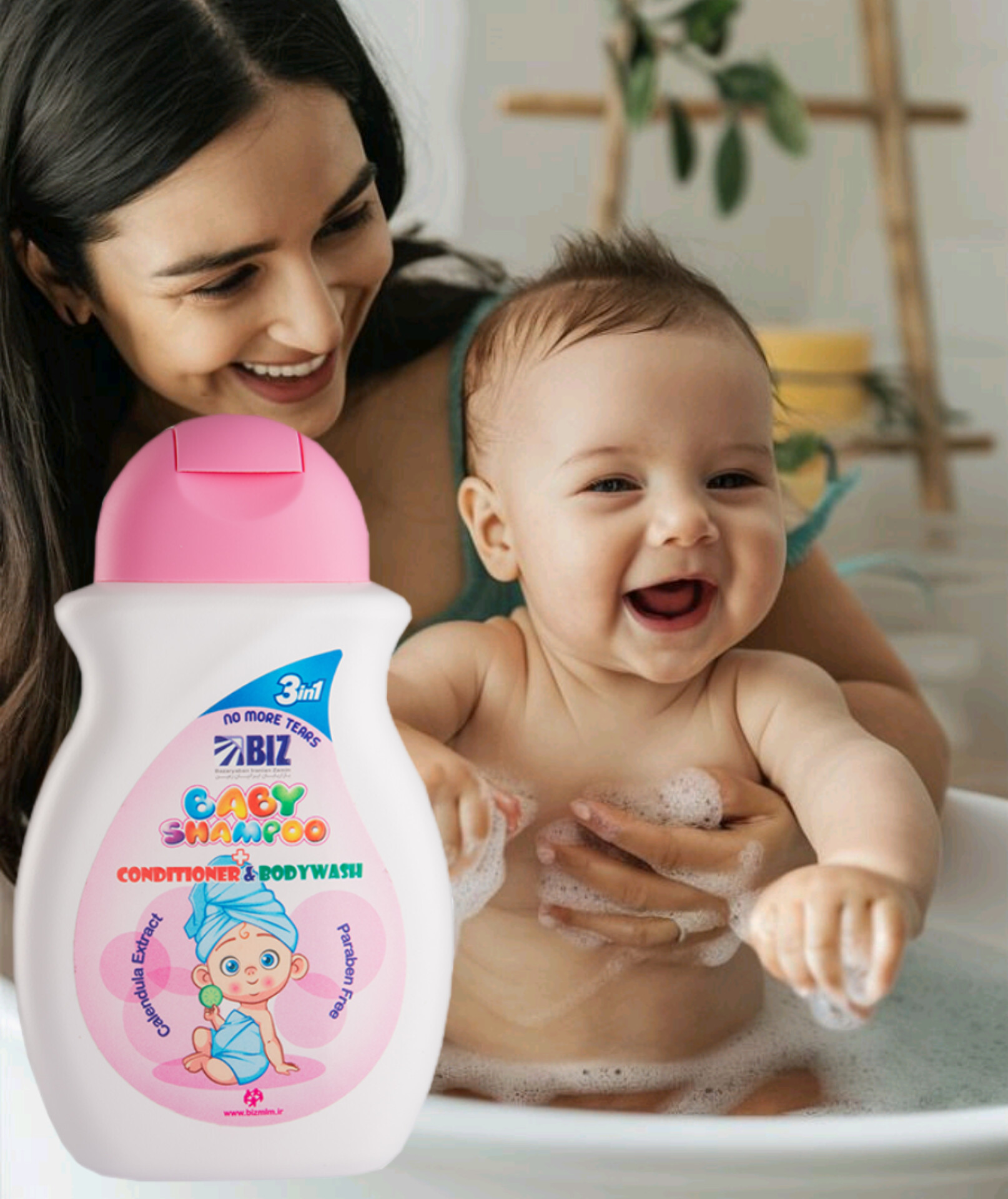🫧 شامپو سر و بدن کودک حاوی مواد نرم‌کننده 👶🏻✨